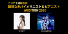 国境なきバイオリニスト & ピアニストオーディション2020